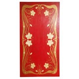 20th Century Stenciled Wall Panel
