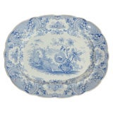 19th Century Blue & White Ironstone Platter, RMW & Sons, "Japan