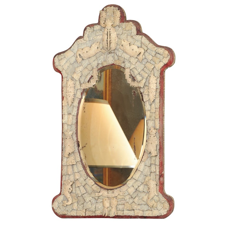 Mid 19th Century British Dieppe Mirror