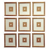 A Collection of Nine Framed 19th Century Intaglio Seals