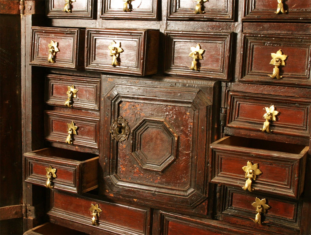 A Flemish Walnut Collector Cabinet With Doors 2