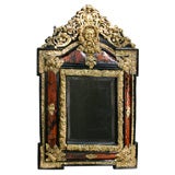 Tortoise-shell Mirror With Brass Repoussé Decoration