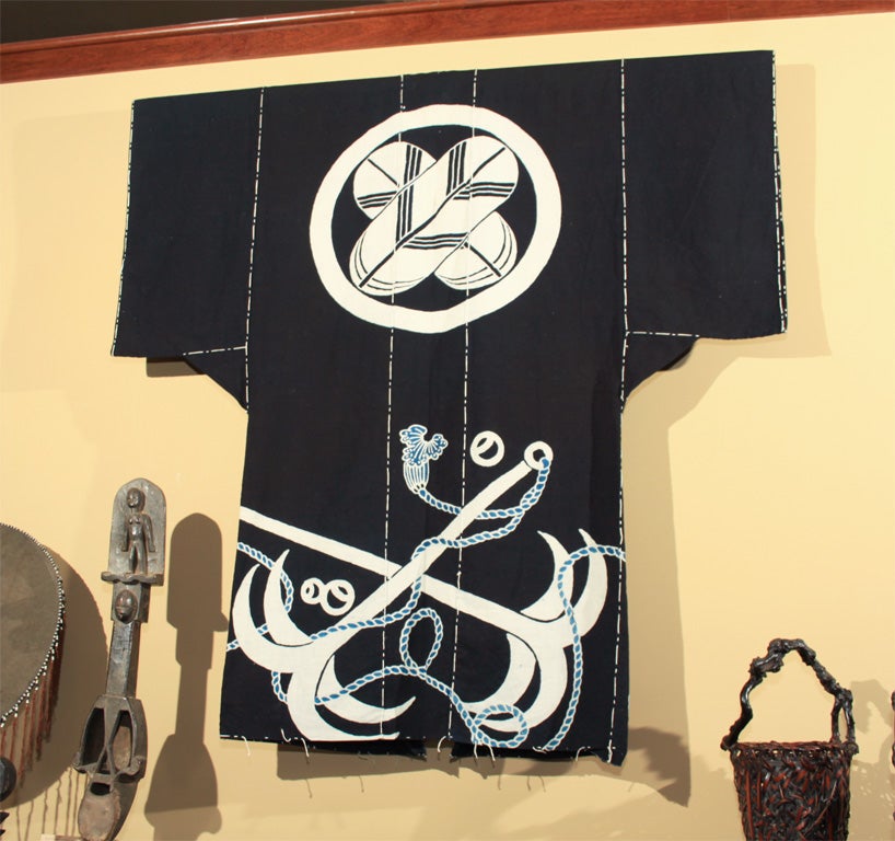 Japanese Kimono Shaped Futon Cover with Anchors