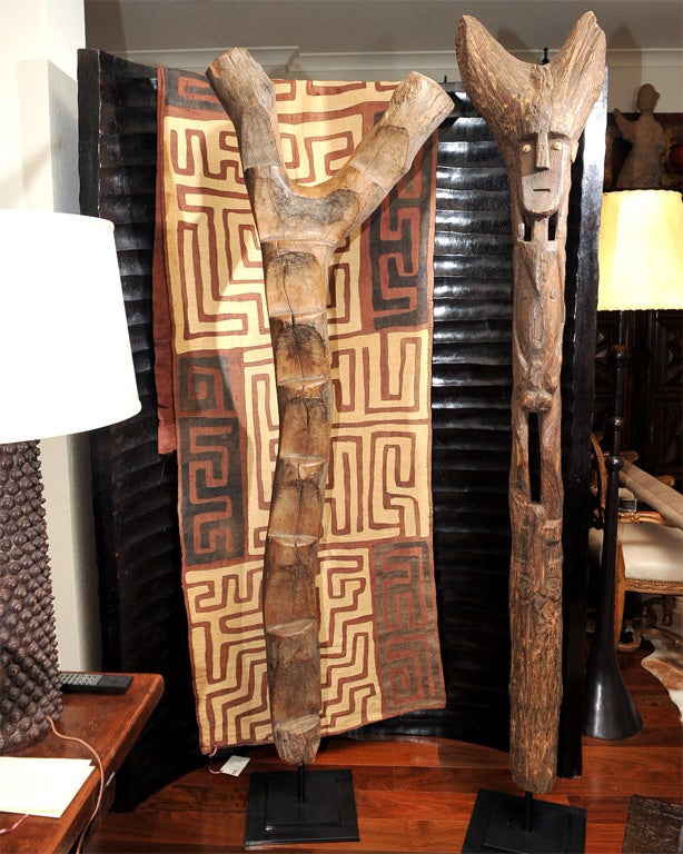 Kalimantan Wood Sculpture on Steel Base