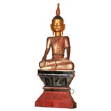 Antique Buddha Lanna Style Statue, circa 1800 (ref# A6a)