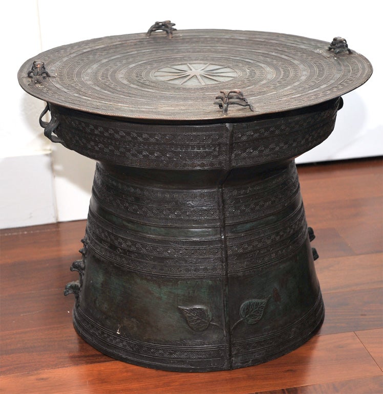 Traditional Style Bronze Thai Rain Drums