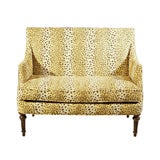 French Cheetah Settee