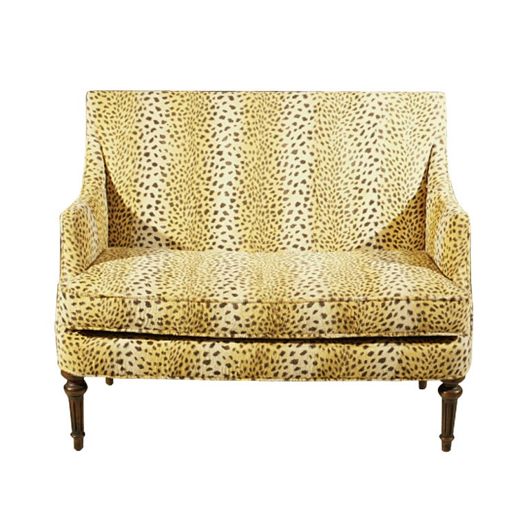 French Cheetah Settee