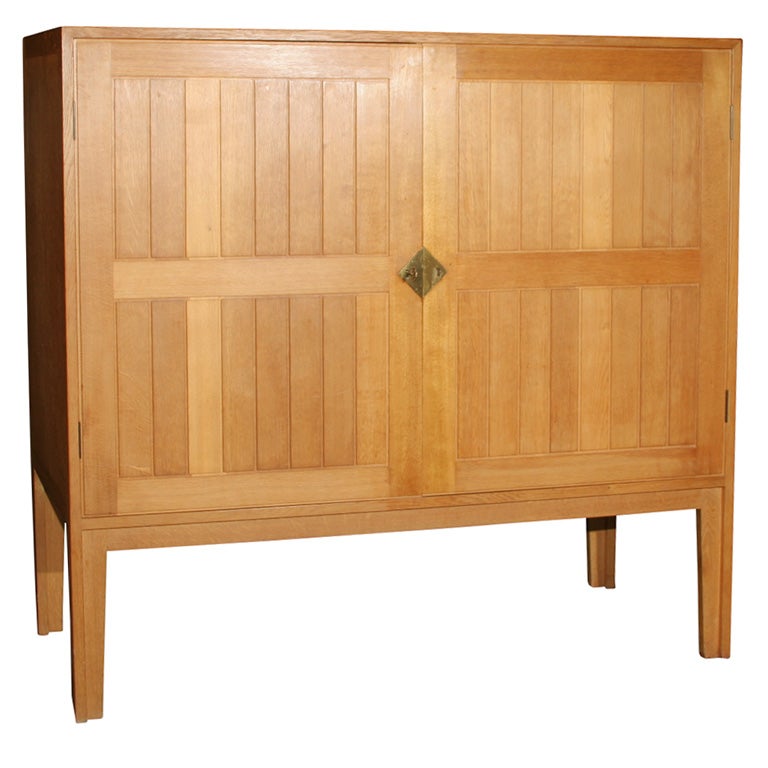 Danish Modern Oak Highboard by Kurt Ostervig