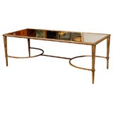 Iron Coffee Table with Mirrored Top