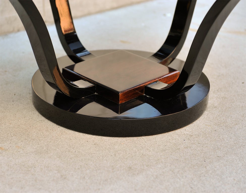 20th Century 1930's Art Deco Round Cocktail Table with Pedestal Base