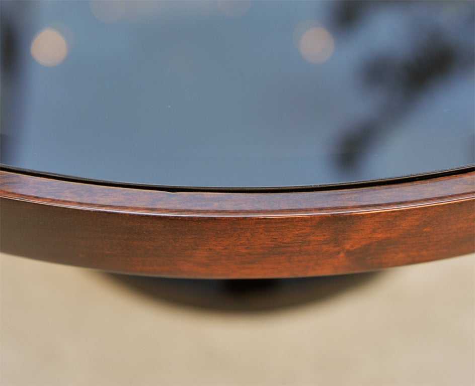 1930's Art Deco Round Cocktail Table with Pedestal Base 3