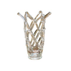 Modernist  Lattice Glass Vase