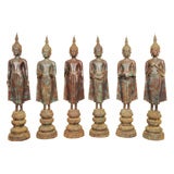 Set of Six Standing Buddhas