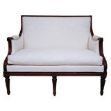 Small French Louis XVI provincial Oak Sofa stamped Gauthier