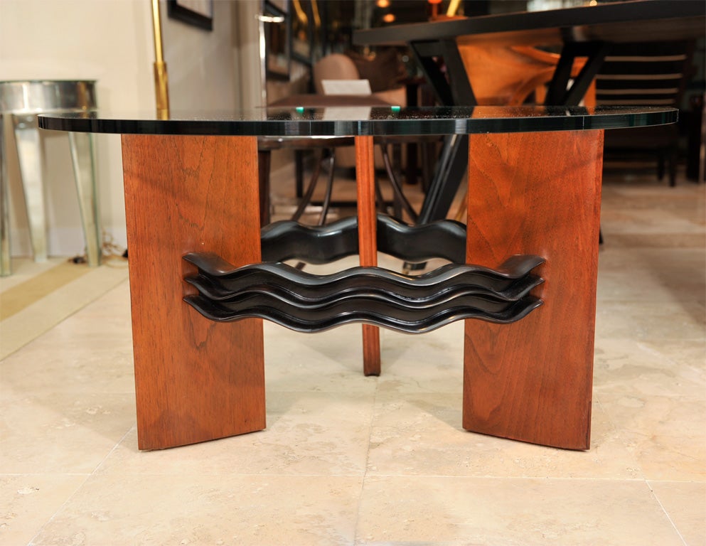 Mahogany Cocktail Table by Borsani In Excellent Condition For Sale In New York, NY