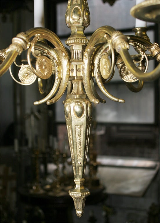magnificent French bronze chandelier