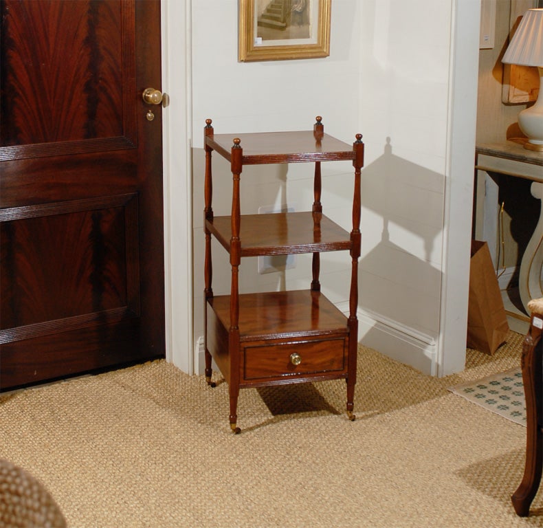 English Regency mahogany Whatnot stand