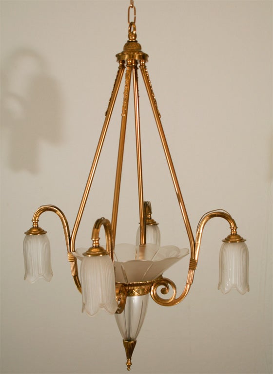 Frosted Glass Flower Chandelier