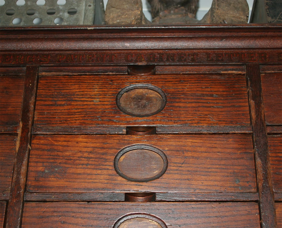 Antique Oak Filing Cabinet For Sale 1