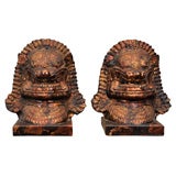 Pair of Ceramic Foo Dogs