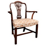 English, George III. mahogany open armchair Ca. 1780