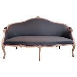 Louis XV Grey Painted Canape