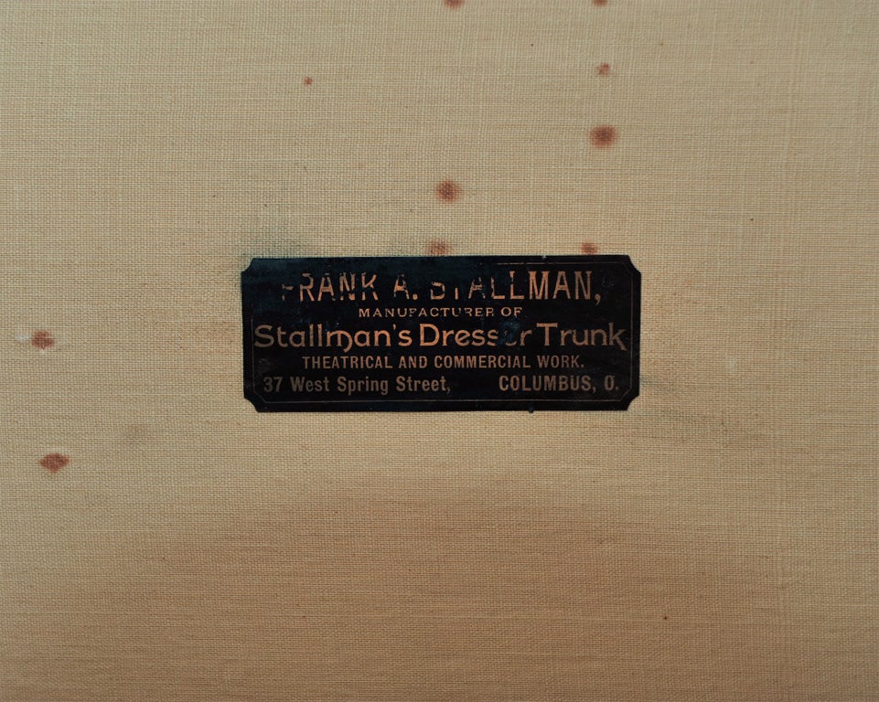 Wood 19th C. Theatrical Dresser Trunk by Stallmans, American, c. 1880