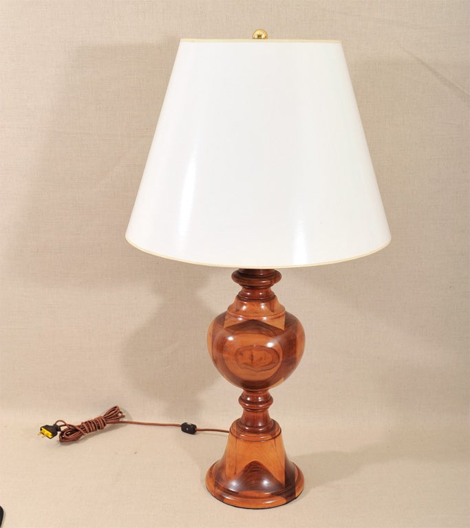 Treen Ware Folk Art Lamp, American, Early 20th C.