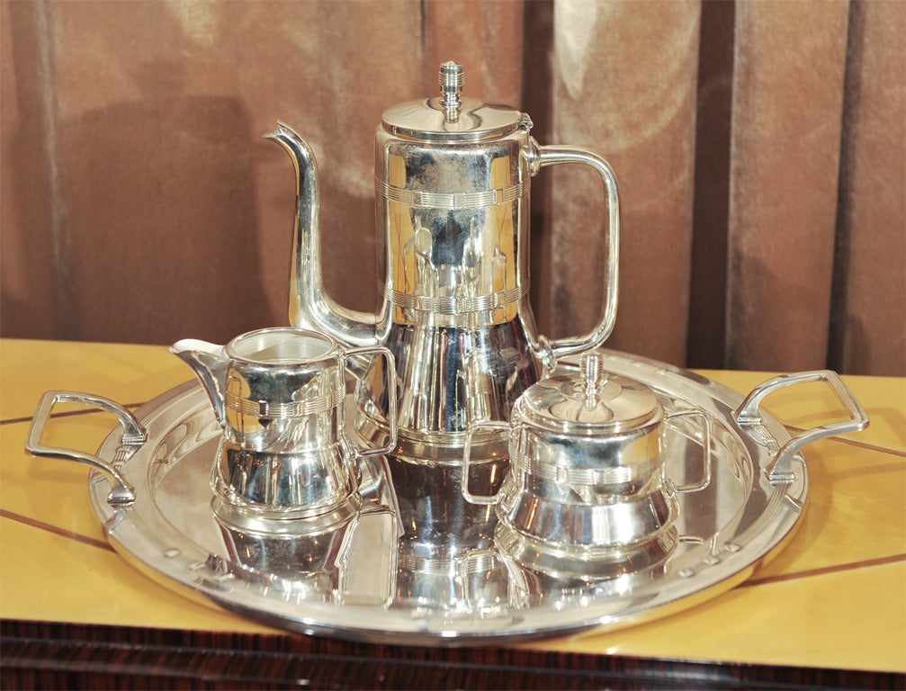 Art Deco Silver Plate Coffee Set/Arts and Crafts  Era