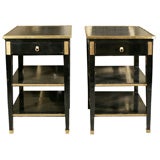 Pair of Ebonized stands Stamped Jansen