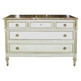 Maison Jansen Painted Marble Top Commode