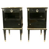 Pair of Ebonized Stands stamped Jansen with gold leaf