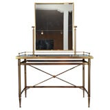 Mid-Century Brass Vanity/Writing Desk