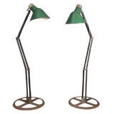 Pair of Industrial Floor Lamps