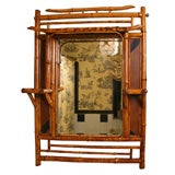 Antique 19th Century English Bamboo Mirror