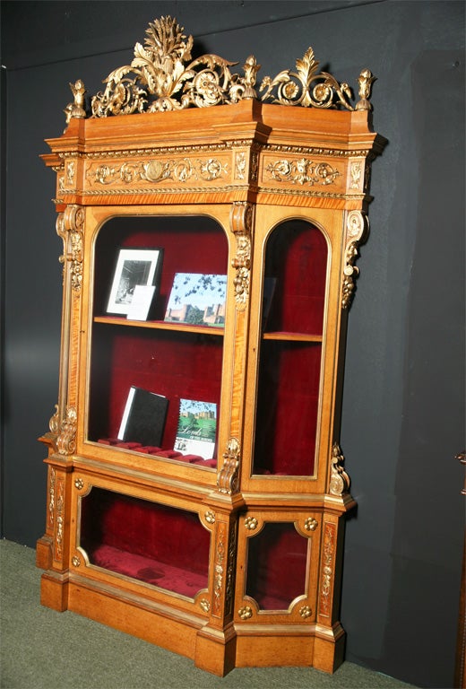 An Important English Display or Gun cabinet made for Alnwick Castle.