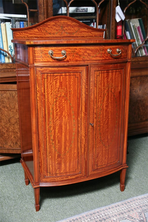 An English late 19th c. music cabinet