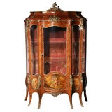 Antique A 19th century French Vernis Martin display cabinet