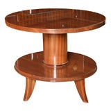 French Art Deco Solid Mahogany 2 Tier Coffee Table