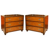 Pair Exquisite Baker Far East Commodes