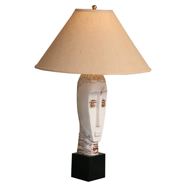 Unique Head Sculpture Table Lamp at 1stDibs
