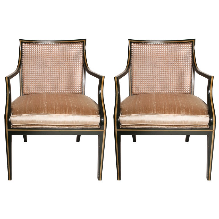 Pair of Mid Century Arm chairs For Sale at 1stdibs