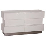 White Lacquer Six-Drawer Chest