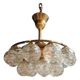 AUSTRIAN SWIRLED GLASS BALL CHANDELIER