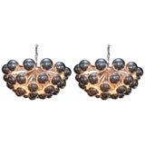 PAIR OF FABULOUS  FLUSH MOUNT  SPUTNIK  CHANDELIERS