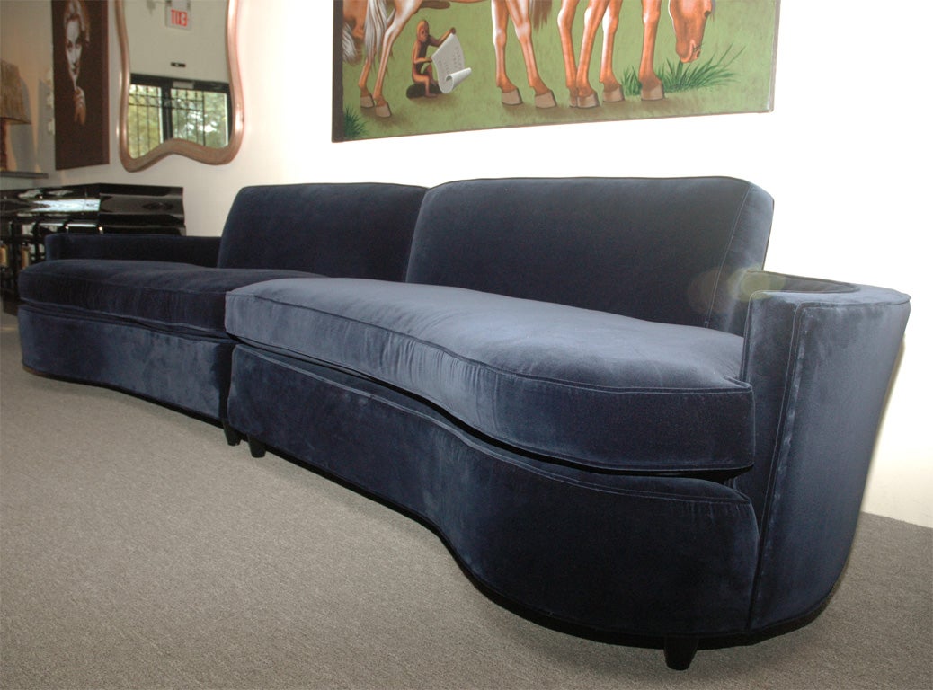 STUNNING HOLLYWOOD REGENCY STYLE TWO PIECE SOFA 1