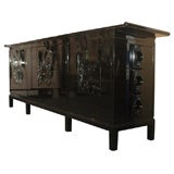 FABULOUS LACQUERED PAGODA CABINET BY JAMES MONT