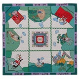 FOLKY CHILD'S 1930'S APPLIQUE & HANDWORK MOUNTED CRIB QUILT