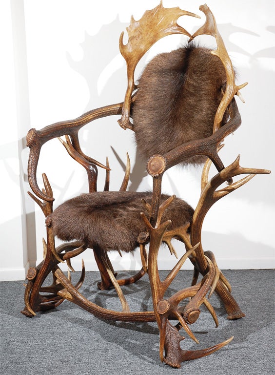 deer skin chair